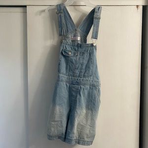 Light wash overalls